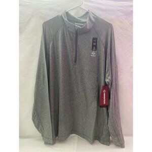 NWT Wolverine Men's Sun-Stop Eco UPF 50+ Pullover Zip Top XL Gunmetal Heather